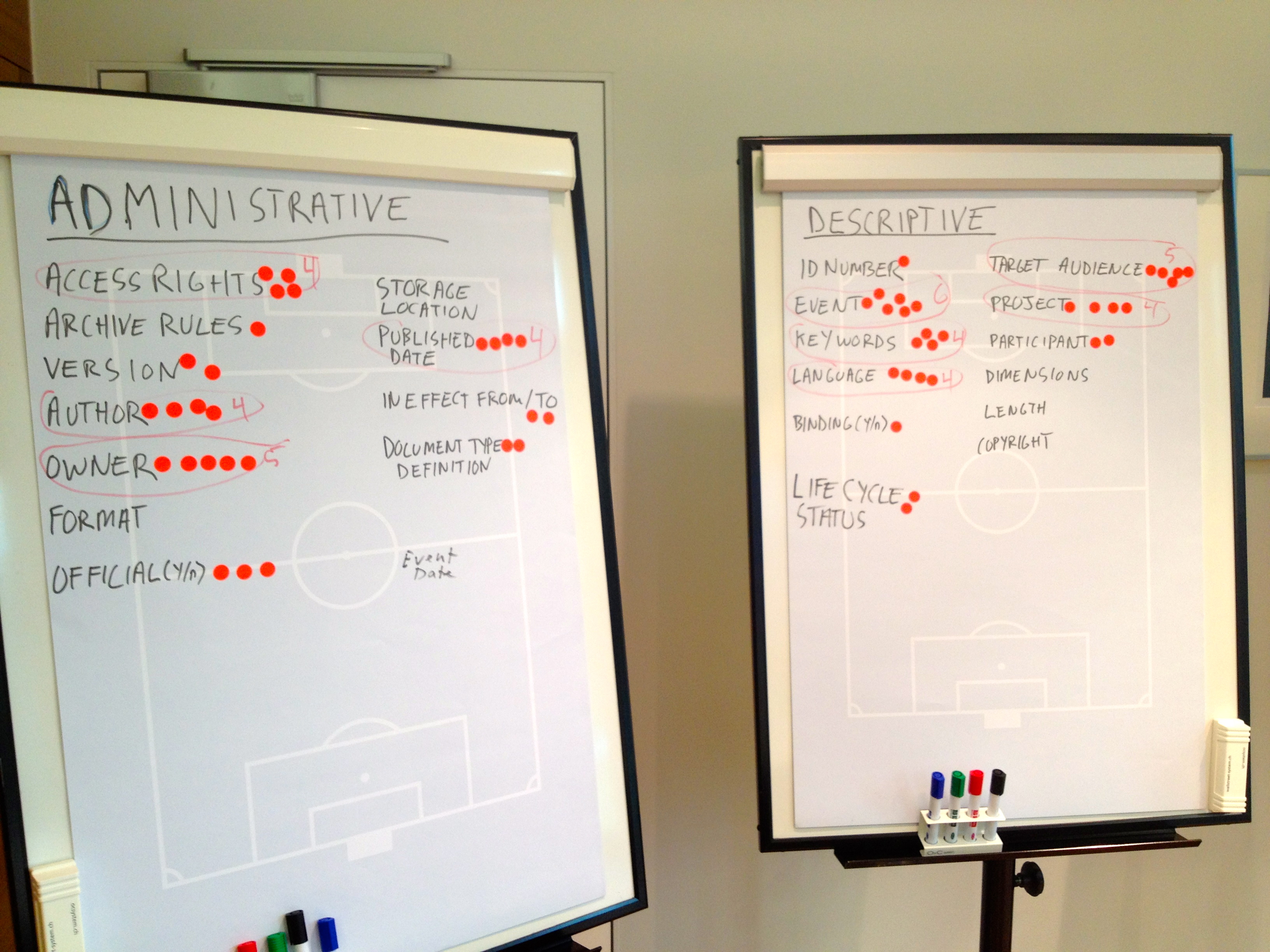 Using Dot-Voting to determine enterprise priorities in classification projects.